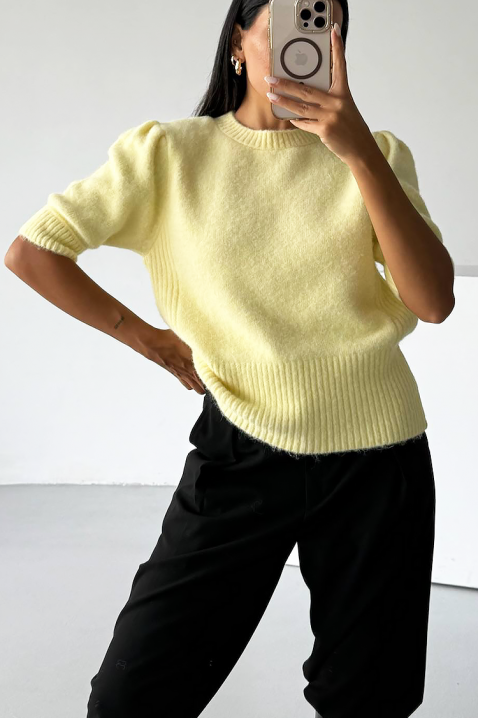 Дамска блуза MORZENTA YELLOW, Цвят: жълт, IVET.BG - Твоят онлайн бутик.
