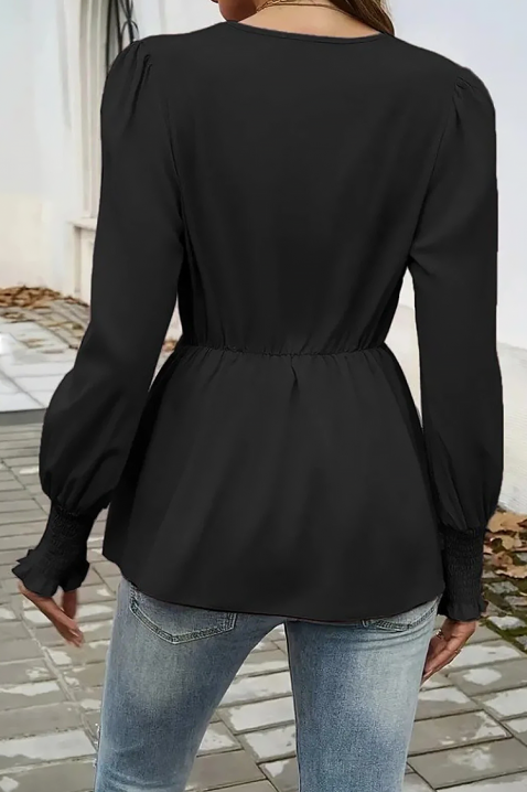 Дамска блуза GIRFOLZA BLACK, Цвят: черен, IVET.BG - Твоят онлайн бутик.