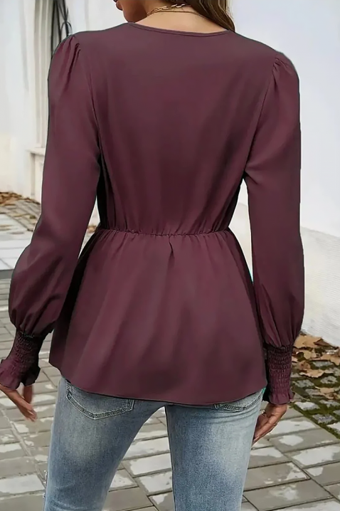 Дамска блуза GIRFOLZA BORDO, Цвят: бордо, IVET.BG - Твоят онлайн бутик.