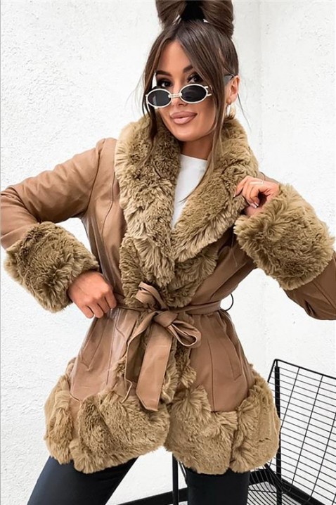 Яке JELFONDA CAMEL, Цвят: светлокафяв, IVET.BG - Твоят онлайн бутик.