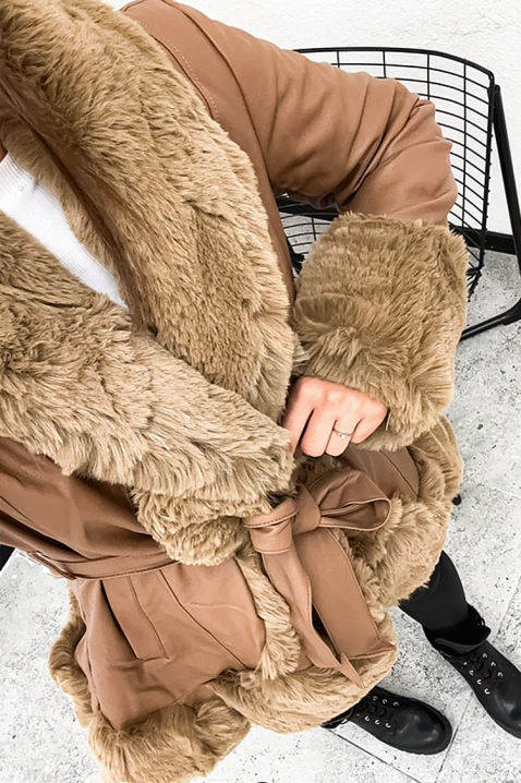 Яке JELFONDA CAMEL, Цвят: светлокафяв, IVET.BG - Твоят онлайн бутик.