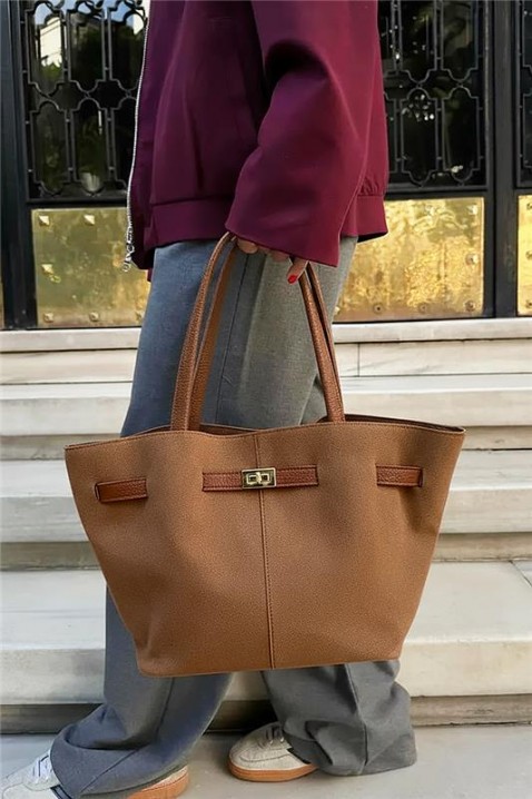 Дамска чанта VEUZONA CAMEL, Цвят: светлокафяв, IVET.BG - Твоят онлайн бутик.