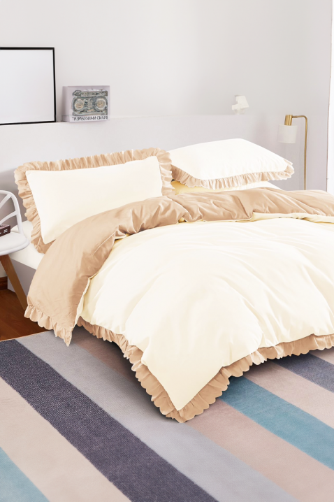 Спален комплект BRUINELA YELLOW 160x200 cm памук - 3 части, Цвят: жълт, IVET.BG - Твоят онлайн бутик.