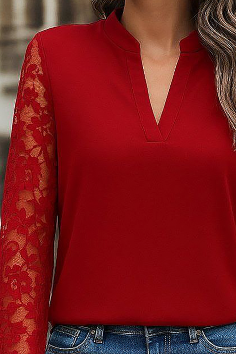 Дамска блуза ZERINDA RED, Цвят: червен, IVET.BG - Твоят онлайн бутик.