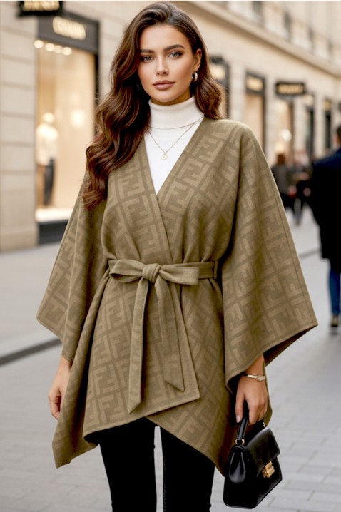 Пончо DERLONDA BEIGE, Цвят: беж, IVET.BG - Твоят онлайн бутик.