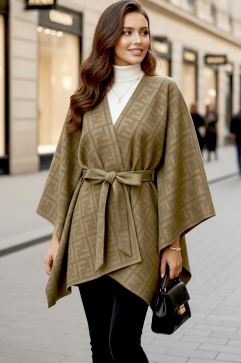 Пончо DERLONDA BEIGE, Цвят: беж, IVET.BG - Твоят онлайн бутик.