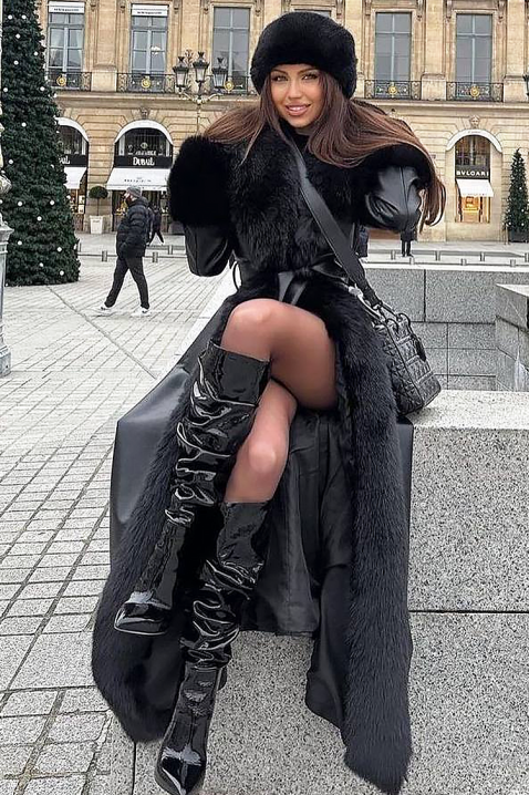 Палто KALFERZA, Цвят: черен, IVET.BG - Твоят онлайн бутик.