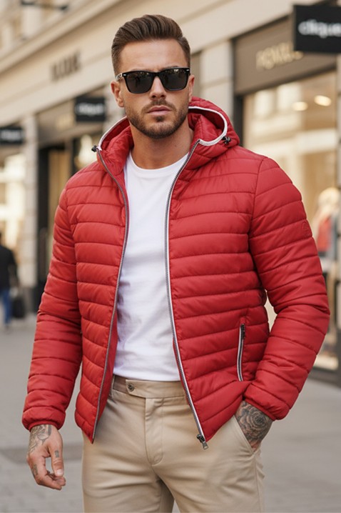Мъжко яке BERONGO RED, Цвят: червен, IVET.BG - Твоят онлайн бутик.