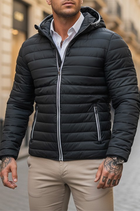 Мъжко яке BERONGO BLACK, Цвят: черен, IVET.BG - Твоят онлайн бутик.