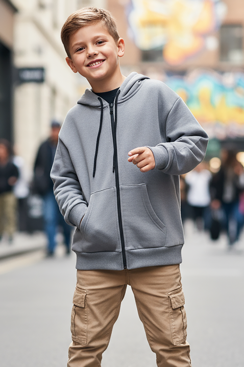 Детски суичър TRONDINI GREY, Цвят: сив, IVET.BG - Твоят онлайн бутик.