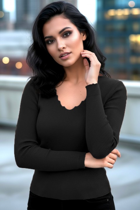Дамска блуза VORNELFA BLACK, Цвят: черен, IVET.BG - Твоят онлайн бутик.