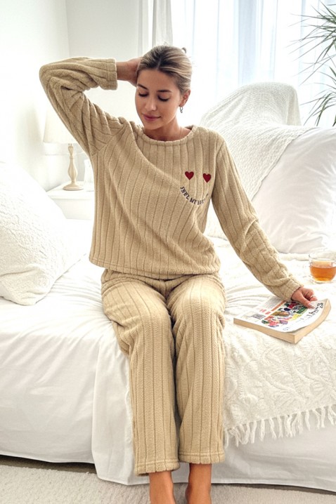 Пижама ARVIANA BEIGE, Цвят: беж, IVET.BG - Твоят онлайн бутик.