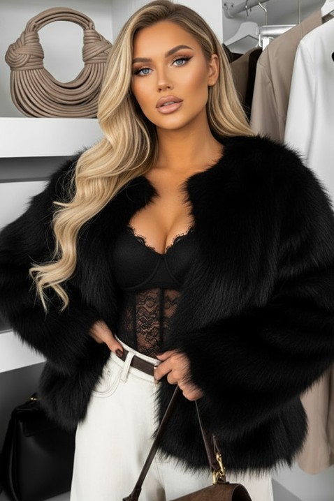 Палто SARMELNA BLACK, Цвят: черен, IVET.BG - Твоят онлайн бутик.