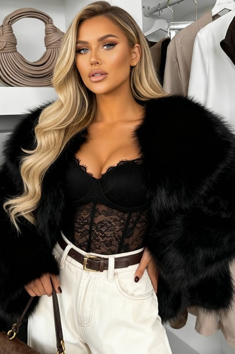 Палто SARMELNA BLACK, Цвят: черен, IVET.BG - Твоят онлайн бутик.