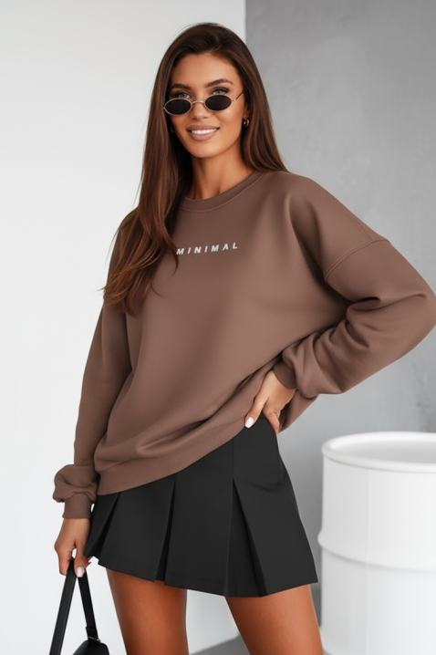 Дамска блуза CHENZILA MOCHA, Цвят: мока, IVET.BG - Твоят онлайн бутик.