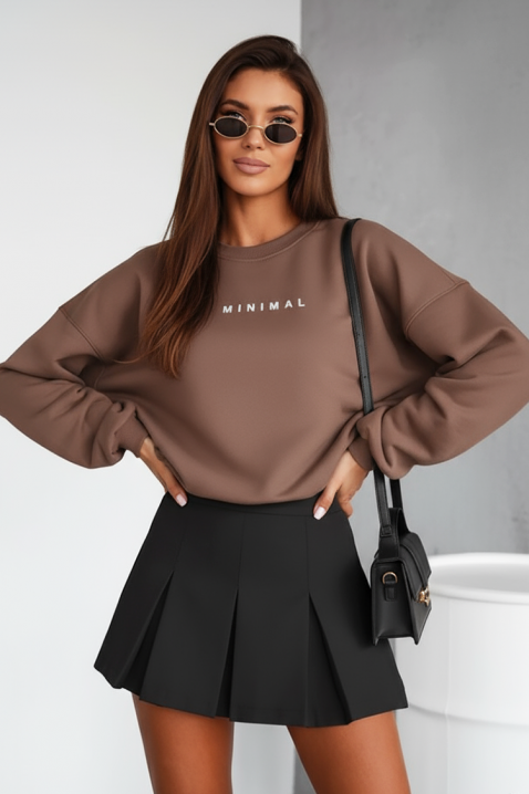 Дамска блуза CHENZILA MOCHA, Цвят: мока, IVET.BG - Твоят онлайн бутик.