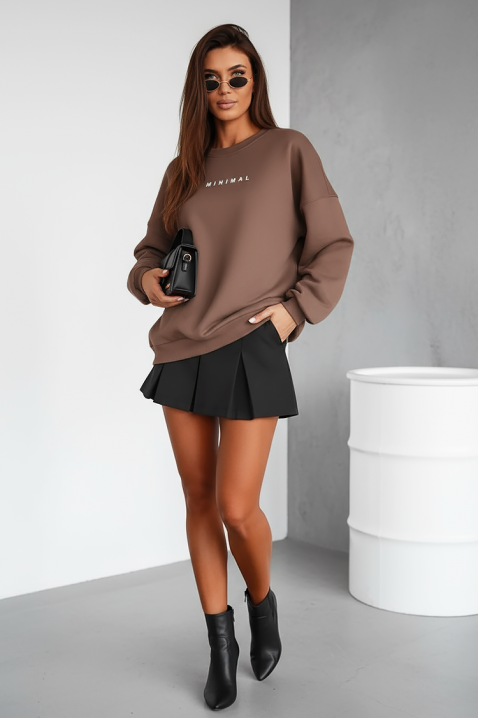 Дамска блуза CHENZILA MOCHA, Цвят: мока, IVET.BG - Твоят онлайн бутик.
