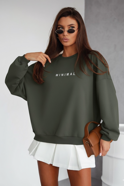 Дамска блуза CHENZILA KHAKI, Цвят: каки, IVET.BG - Твоят онлайн бутик.
