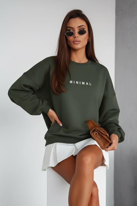 Дамска блуза CHENZILA KHAKI, Цвят: каки, IVET.BG - Твоят онлайн бутик.