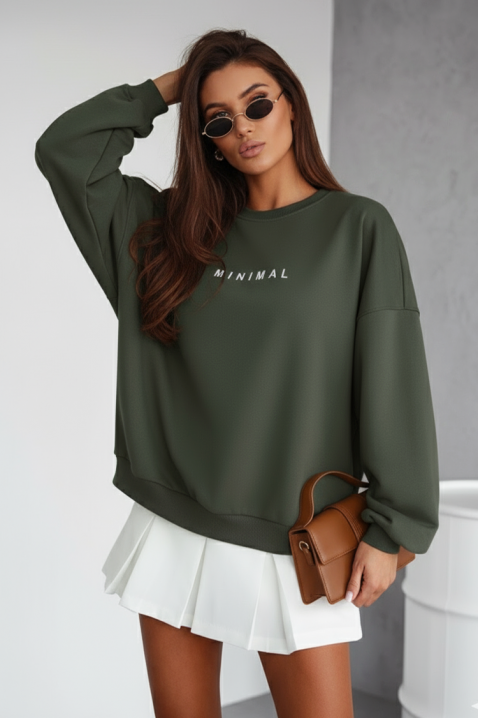 Дамска блуза CHENZILA KHAKI, Цвят: каки, IVET.BG - Твоят онлайн бутик.