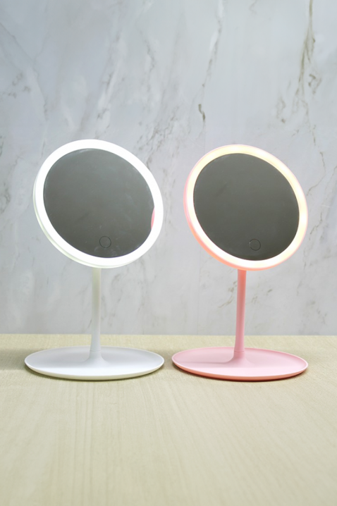 Настолно огледало с LED осветление VRETILDA WHITE, Цвят: бял, IVET.BG - Твоят онлайн бутик.