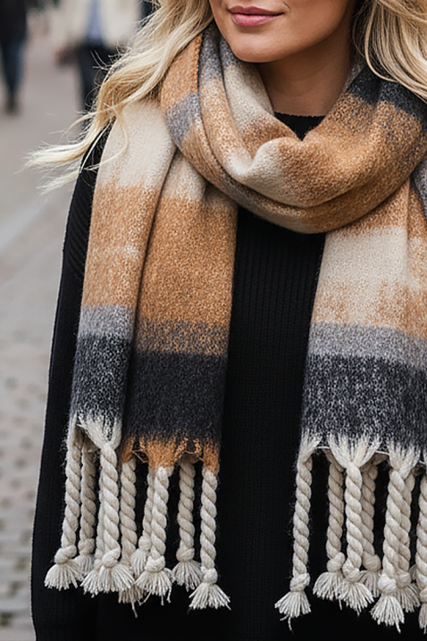 Шал TLOVENZA BEIGE, Цвят: беж, IVET.BG - Твоят онлайн бутик.