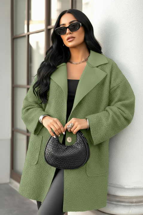 Палто SORDIYA OLIVE, Цвят: маслиненозелен, IVET.BG - Твоят онлайн бутик.