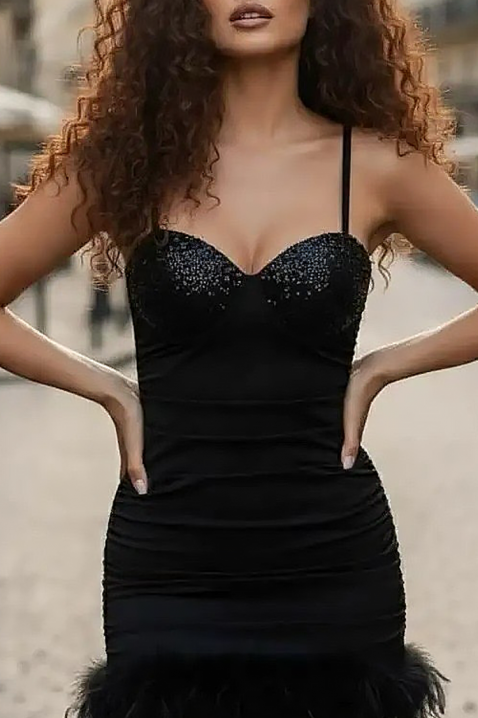Рокля BELZINA BLACK, Цвят: черен, IVET.BG - Твоят онлайн бутик.