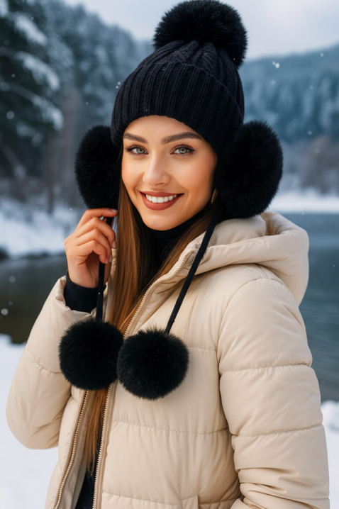 Шапка AVERSITA BLACK, Цвят: черен, IVET.BG - Твоят онлайн бутик.