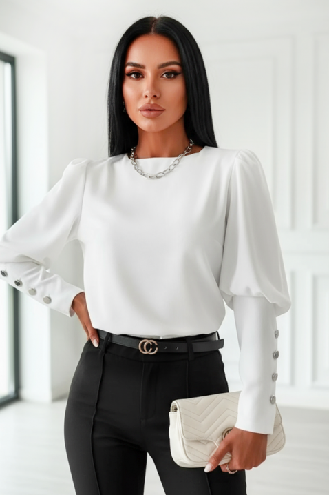 Дамска блуза MARIOVA WHITE, Цвят: бял, IVET.BG - Твоят онлайн бутик.