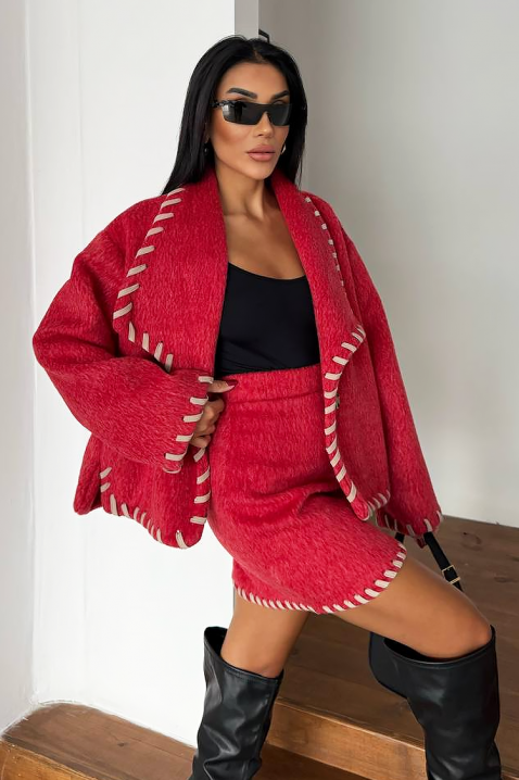 Комплект ADELVIRA RED, Цвят: червен, IVET.BG - Твоят онлайн бутик.