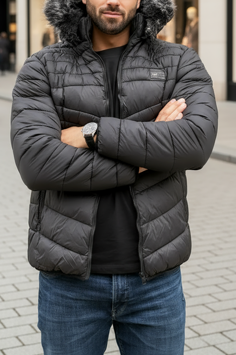 Мъжко яке ANJERZO, Цвят: черен, IVET.BG - Твоят онлайн бутик.