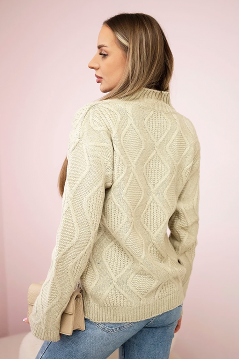 Пуловер FRONZELA BEIGE, Цвят: беж, IVET.BG - Твоят онлайн бутик.