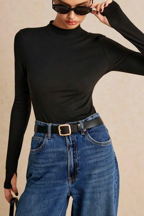 Дамска блуза MOIFELZA BLACK, Цвят: черен, IVET.BG - Твоят онлайн бутик.