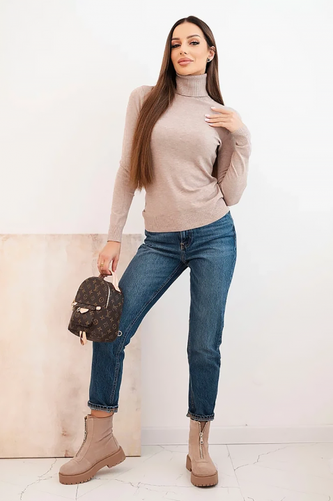 Дамска блуза AMSIVA BEIGE, Цвят: беж, IVET.BG - Твоят онлайн бутик.