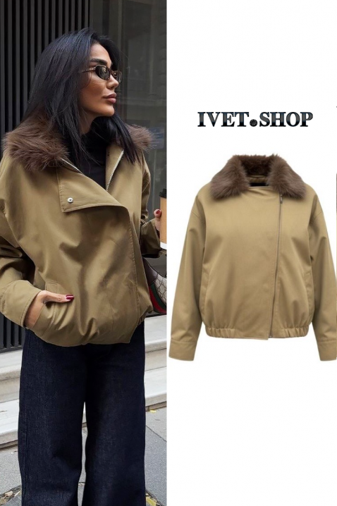 Яке DEGRITA KHAKI, Цвят: каки, IVET.BG - Твоят онлайн бутик.