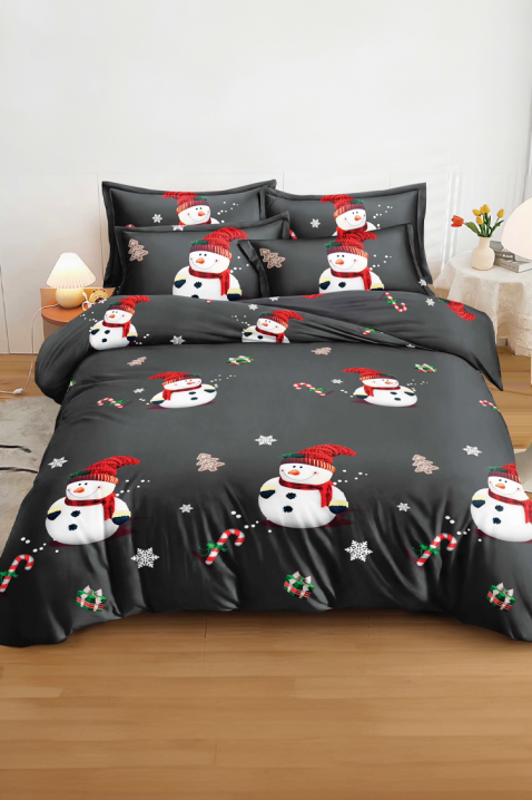 Спален комплект LIONERSY 200x220 cm памук - 4 части, Цвят: черен, IVET.BG - Твоят онлайн бутик.