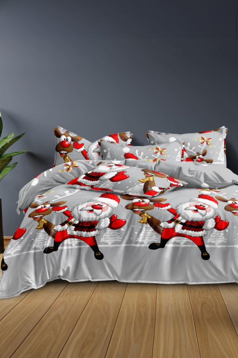 Спален комплект ORMENFY 160x200 cm памук - 4 части, Цвят: сив, IVET.BG - Твоят онлайн бутик.