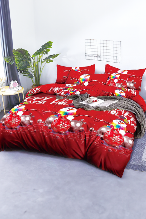 Спален комплект MARENFY 160x200 cm памук - 4 части, Цвят: червен, IVET.BG - Твоят онлайн бутик.