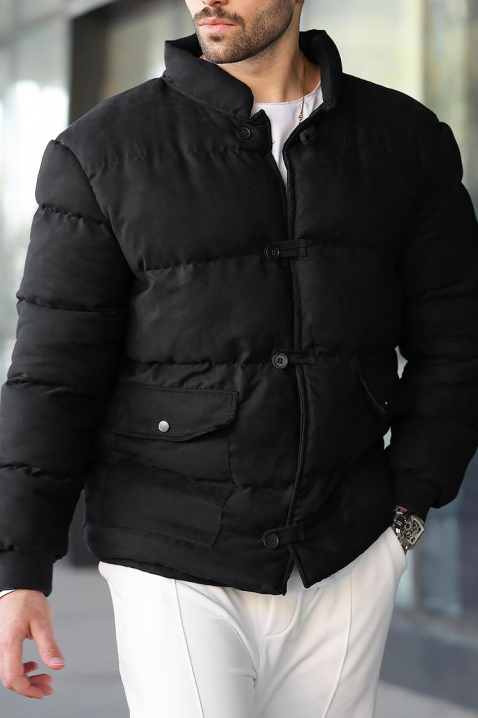 Мъжко яке RAMOLFO BLACK, Цвят: черен, IVET.BG - Твоят онлайн бутик.