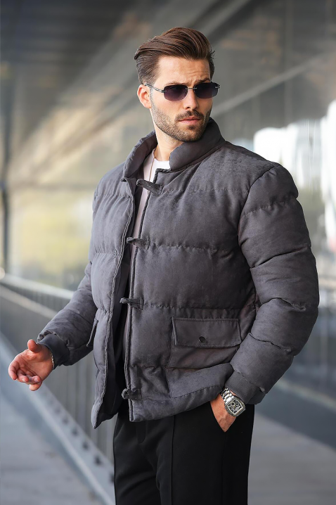 Мъжко яке RAMOLFO GREY, Цвят: сив, IVET.BG - Твоят онлайн бутик.