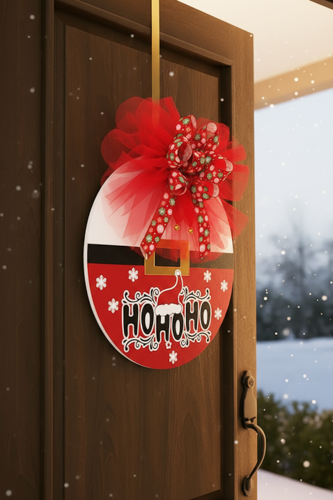 Коледна дървена декорация MIOLGY, Цвят: червен, IVET.BG - Твоят онлайн бутик.