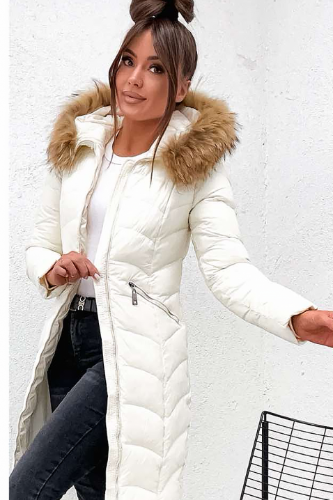 Яке PLUFENZA WHITE, Цвят: бял, IVET.BG - Твоят онлайн бутик.