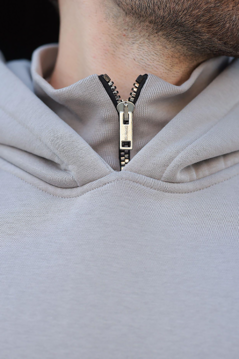 Мъжки суичър TEOFOZO GREY, Цвят: сив, IVET.BG - Твоят онлайн бутик.