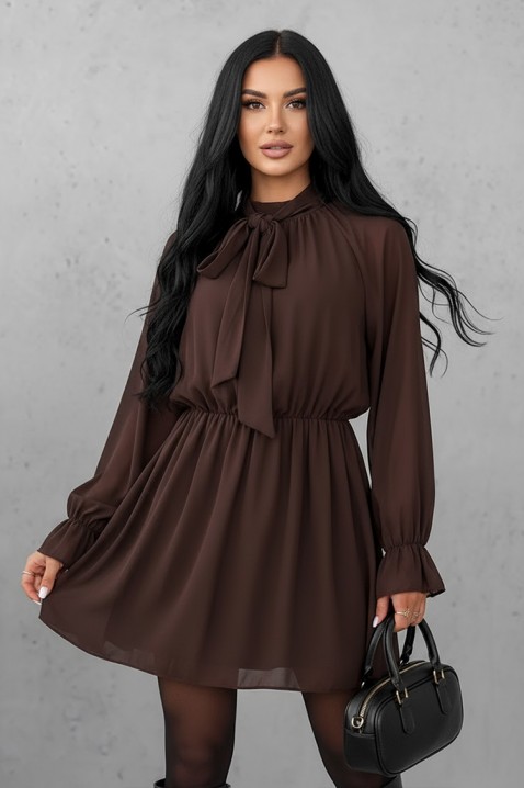 Рокля BONSIANA BROWN, Цвят: кафяв, IVET.BG - Твоят онлайн бутик.
