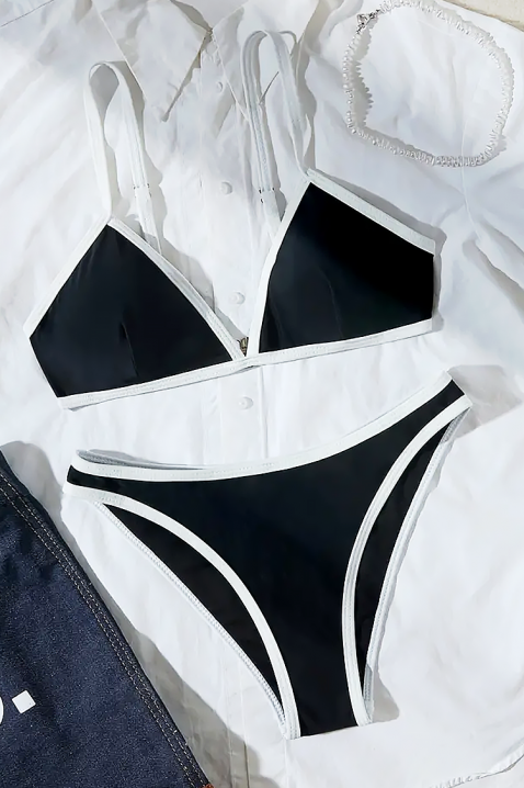 Бански INELFEA, Цвят: черно и бяло, IVET.BG - Твоят онлайн бутик.