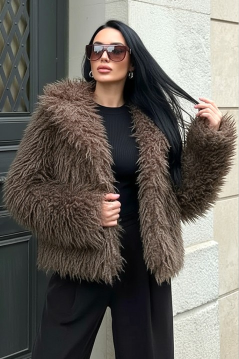 Палто AMIRENA BROWN, Цвят: кафяв, IVET.BG - Твоят онлайн бутик.