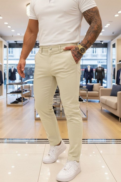 Мъжки панталон MALROVO BEIGE, Цвят: беж, IVET.BG - Твоят онлайн бутик.