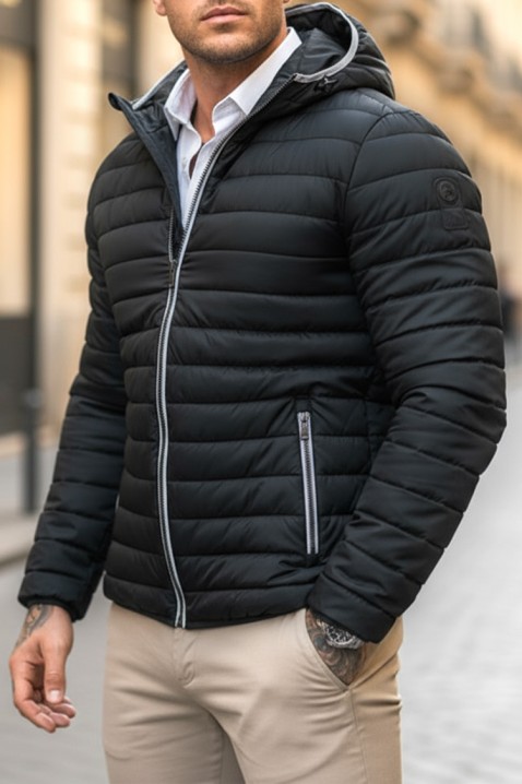 Мъжко яке BERONGO BLACK, Цвят: черен, IVET.BG - Твоят онлайн бутик.