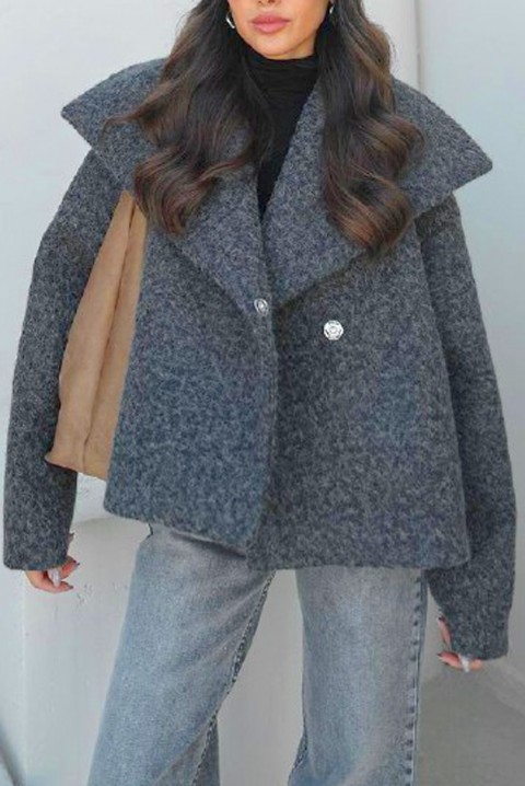 Палто ZARDINZA GREY, Цвят: сив, IVET.BG - Твоят онлайн бутик.